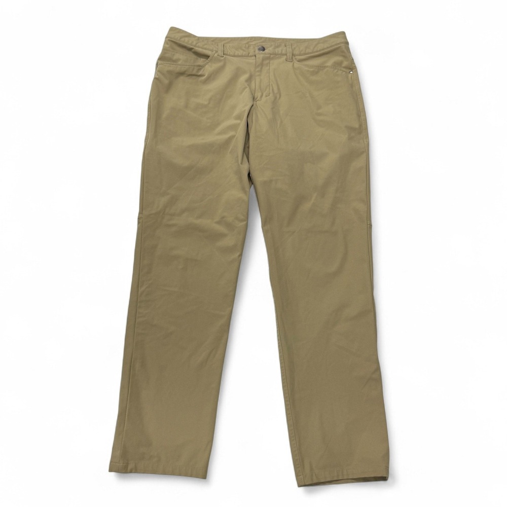 Lululemon ABC Khaki Chino Pants Mens 34 x 31 Straight Stretch Business Casual